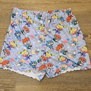 Xl RUGRATS Print Women's Blue Shorts